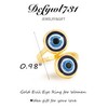 Gold Evil Eye Ring for Women Men Mal De Ojo