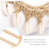 Coridy Boho Shell Choker Necklace for Women Khaki Handmade Adjustable