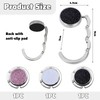 LunarCharm 3 Pack Foldable Bag Hooks for Table, Foldable Hooks