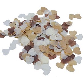 Heart Paper Confetti (Cream Tan Brown)