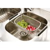 Over The Sink Stainless Steel Oval Colander Strainer Basket -