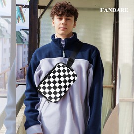 FANDARE Crossbody Fanny Pack for Women Men Waist Packs Belt Bag Bum Sling Bag for Enjoy Sports Festival Workout Traveling Running Workout Dog Walking Outdoors Hands-Free Wallets Waist Pack Phone Bag