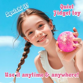 4 Pack of Slow Rising Flash Stress Balls, Sensory Toys for Anxiety, Autism & ADHD Support, Reusable Fingertip Toys, Maltose Gel Cubes for Adults & Children, Gifts for Classrooms, Offices, Parties