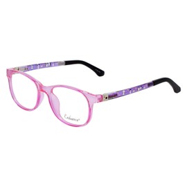 Calabria Enhance 4132 Kids Oval Reading Glasses +1.00 Crystal Pink Purple Black Girls