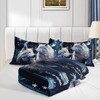 HOSIMA Wolf Full Size Comforter Sets,Two Wolves in Dream Catcher