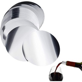 20 Pcs Wine Pourer Disc Flexible Drip Stop Wine Disc No Drop Drip Stop and Pourer Home Bar Accessories for Wine Bottles Silver