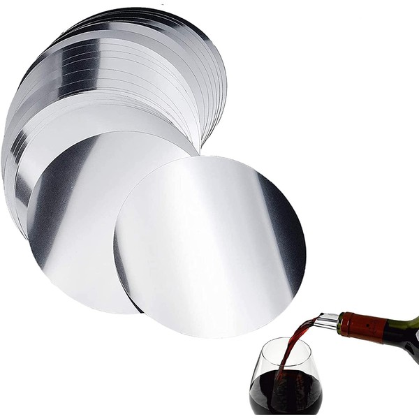 20 Pcs Wine Pourer Disc Flexible Drip Stop Wine Disc No Drop Drip Stop and Pourer Home Bar Accessories for Wine Bottles Silver