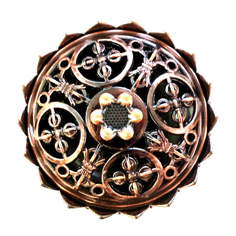 YOUZiNGS Copper Brass Incense Bowl with Lid Charcoal Burner for