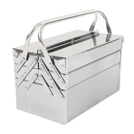 Retractable 5 Trays Stainless Steel Cantilever Tool Box Organizer, Folding Portable Auto Maintenance Storage Organizer (420)