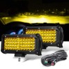 7 Inch Yellow Fog Lights, Led Driving Lamp with Wiring