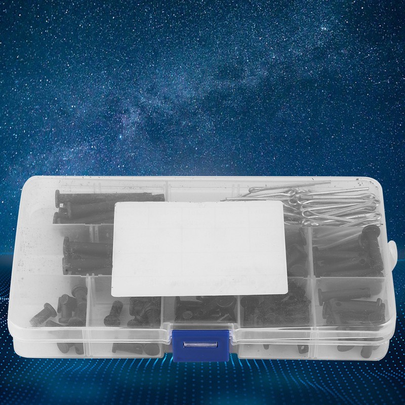 90Pcs Flat Head Dowel Pins 90Pcs M5 Cotter Pins with