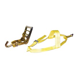 Erickson 58522 Adjustable Ratchet Yellow Tire Strap with J Hooks