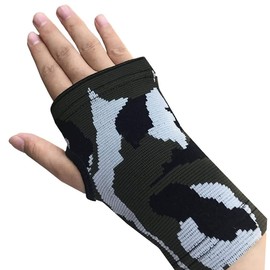 LEX STANDARD GT009 Men's Fingerless Training Gloves, One-Handed, Supportive, Camouflage, Left and Right