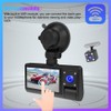 3 Cameras Dash Cam Touched Screen Clear Car Rearview Mirror
