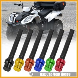 Partuto 6pcs ATV Gas Fuel Air Vent Hose Breather One Way Black Tube 6 Colors Replacement