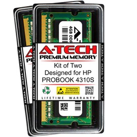 A-Tech 8GB (2 x 4GB) RAM for HP PROBOOK 4310S | DDR3 1333MHz SODIMM PC3-10600 204-Pin Non-ECC Memory Upgrade Kit