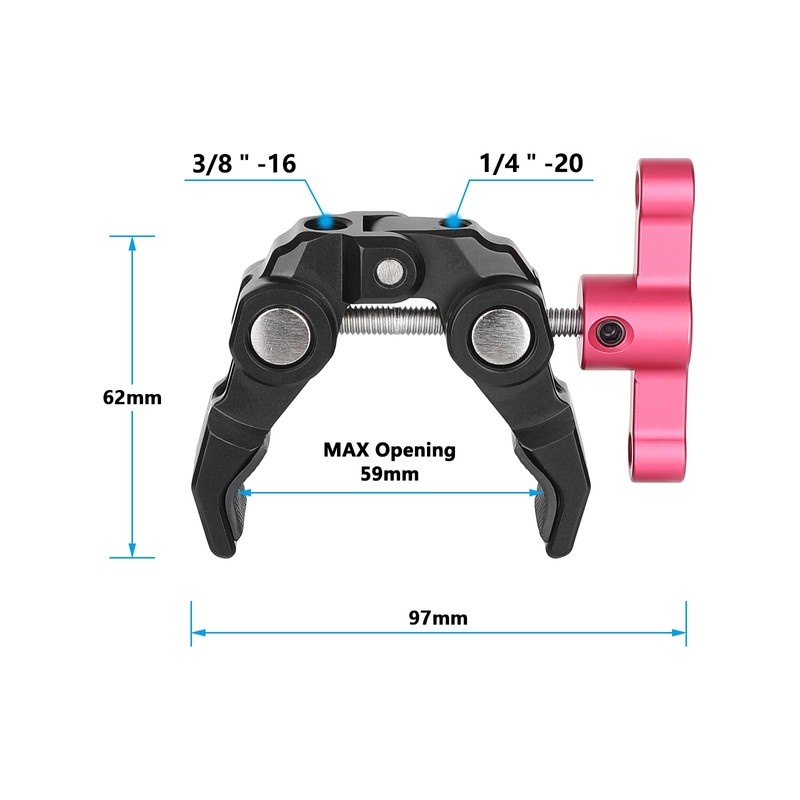 CAMVATE Super Crab Gripper Clamp (Red T-Handle) - 3490