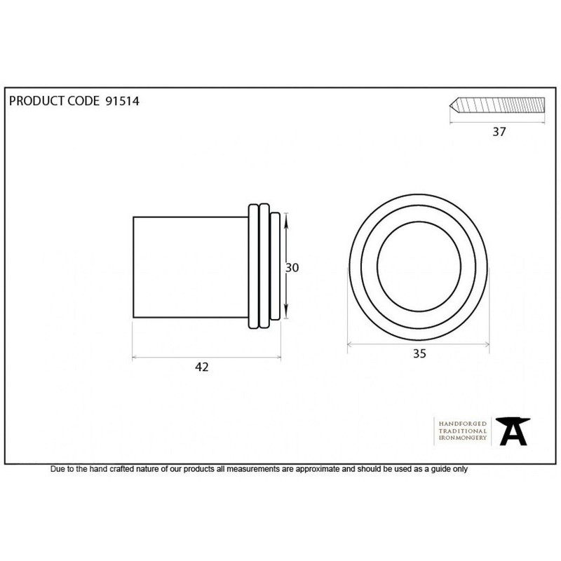 From the Anvil 83646 Floor Mounted Door Stop-Pewter