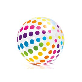 Intex Jumbo Inflatable Glossy Big Polka-Dot Colorful Giant Beach Ball (16 Pack)