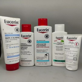 Eucerin  Advanced Cleansing Body and Face Skin Calming Original Healing 5PK 9/25