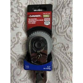 HUSKY 1005-597-942 1/2 in. DRIVE 100 POSITION LOCKING FLEX HEAD RATCHET  NEW