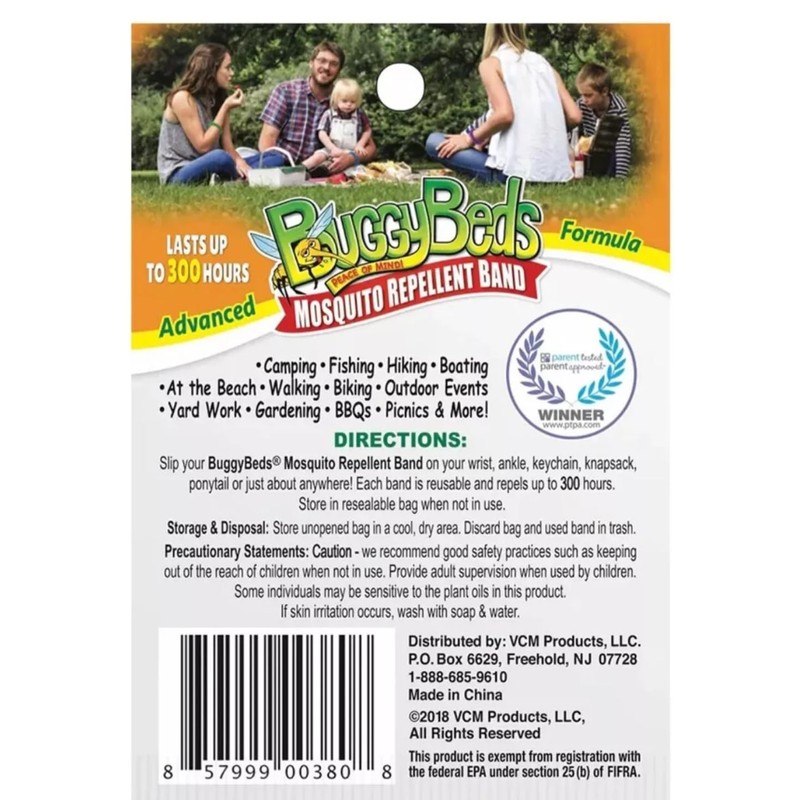 BuggyBands Mosquito Repellent Band! Advanced Formula Child Friendly/DEET Free FOURMULA/ONE