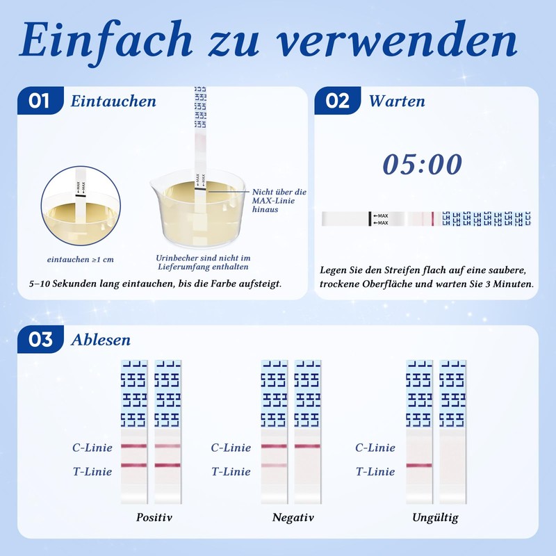 Preview Ovulation Test, 50 Test Strips with Urine Cup, Fertility