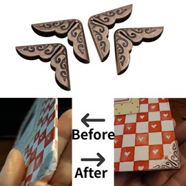 50Pcs C086 Bronze Book Corner Protector Metal, Scrapbooking Photo Mounting Corners, Book, Albums, Menus, Notebook, File Corner Protectors