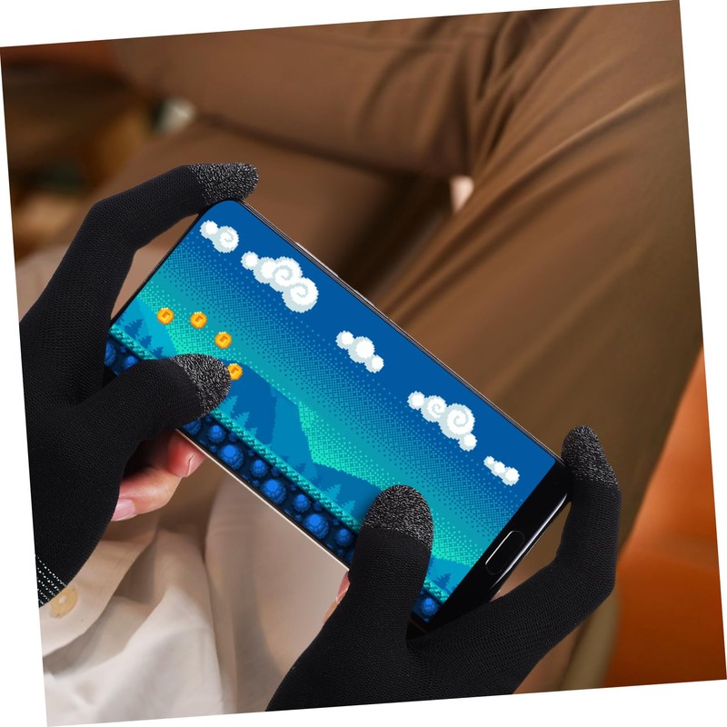 CORHAD 1set Gaming Gloves for Sweaty Hands Touchscreen Finger Sleeves