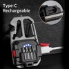 Cob Keychain Work Rechargeable Flashlight 6 Modes,4 in1 Screwdrivers 7in1