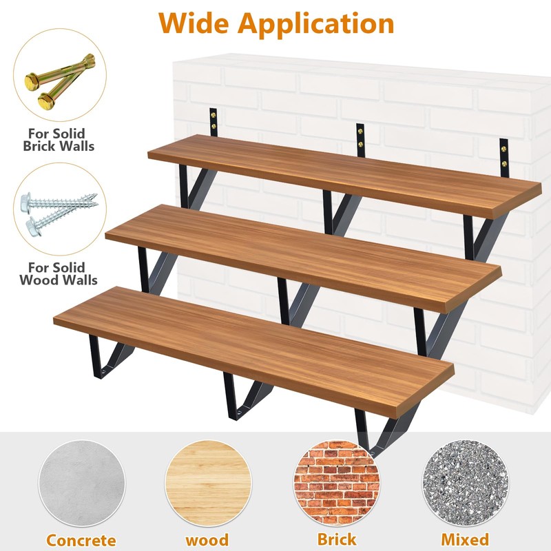 Zwinz Steel Stair Stringer 3 Step, Metal Stair Stringers for