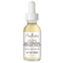 SheaMoisture Overnight Face Oil for All Skin Types 100% Virgin Coconut Oil for Daily Hydration 1 oz