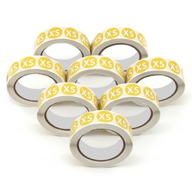 4000 Pieces Size Labels Stickers for Clothing, MicButty XS Clothing Size Stickers Labels, Round Clothing Classification Label Sticker Coded Adhesive Labels 8 Rolls