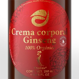Crema Corporal de Ginseng Orgánico, Loción Hidratante Natural, 370 ml - Fitomex