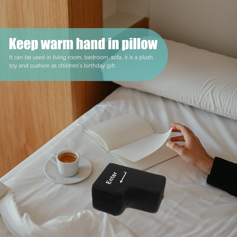 Levemolo Big Enter Key Pillow with USB Function Stress Relief