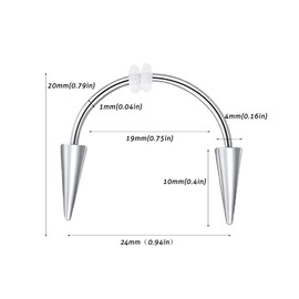 Kvor Vampire Piercing Stainless Steel Teeth Ring Nail Rings Teeth Jewelry, Metal, no gemstone