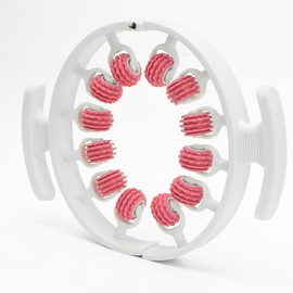 Anti Cellulite Massager, 360° Coverage Muscle Therapy Massage Stick, Lipedema Massager, Fascia Roller with Handle, Removable, for Legs, Glutee, Arms and Abdomen (Charm Pink)