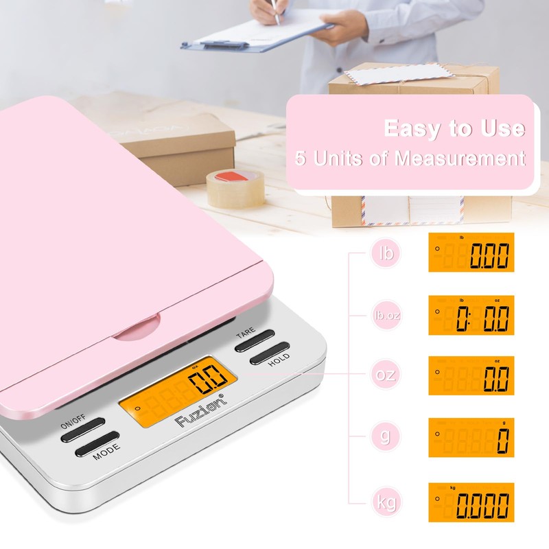 Fuzion Digital Postal Scale, 86 lb/0.1oz Shipping Scale for Packages