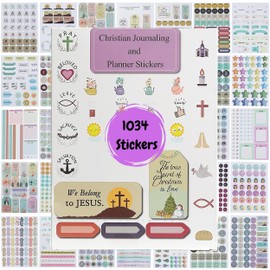 Mr. Pen- Christian Journaling Stickers, 31 Sheets, 1034 pcs, Christian Stickers for Planners and Journals, Christian Stickers, Religious Stickers, Bible Journaling Stickers, Bible Journaling Supplies