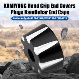 KAMIYONG Handle Bar End Plugs Caps Hand Grip End Covers Handlebar End Weight Aluminum CNC Cut Frame Caps Trike Motorcycle Parts for Can Am Spyder F3 F3-S 2015-2023 RT RT-S 2010-2023, 1 Pair