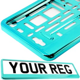 TAPORT® SKY BLUE CAR REGISTRATION HOLDER FOR ANY CAR , VAN , TRUCK , TRAILER