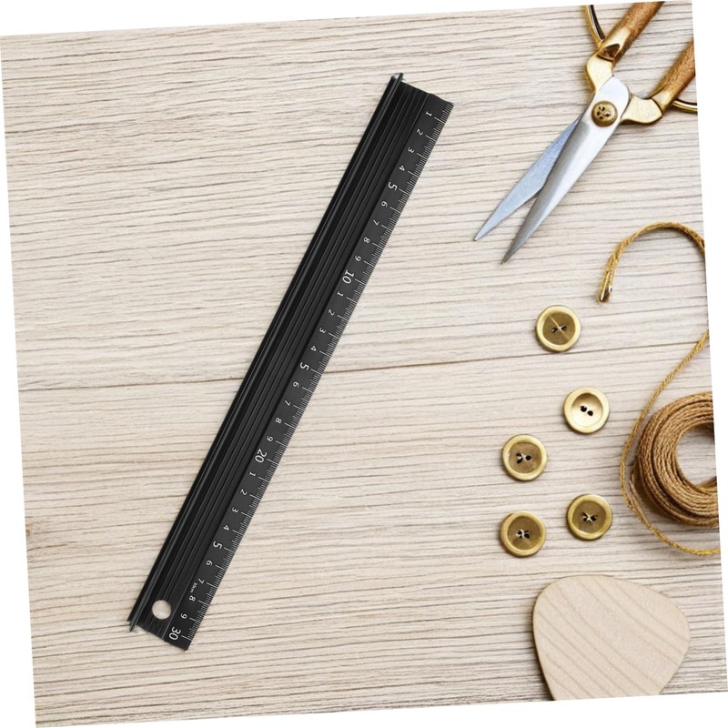 SHINEOFI Precision Metal Craft Ruler Durable Measuring Tool with Scale