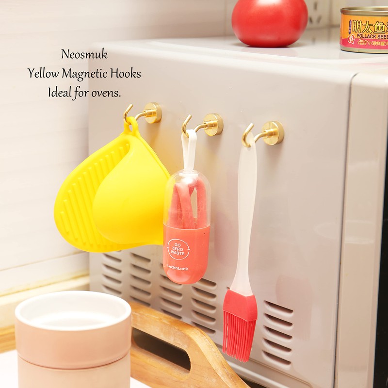 Neosmuk Magnetic Hooks, 30lb+ Heavy Duty Earth Magnets with Hook