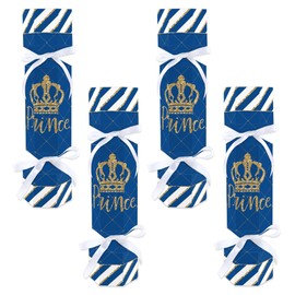 Big Dot of Happiness Royal Prince Charming - No Snap Baby Shower or Birthday Party Table Favors - DIY Cracker Boxes - Set of 12