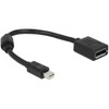 Delock Displayport Adapter Mini DP -> DP ST/BU Black