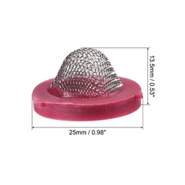 uxcell Stainless Steel Filter Hose Washers, 10 Pieces Hose Washers with Screen for 3/4 Inch Garden Hose Connector, Red