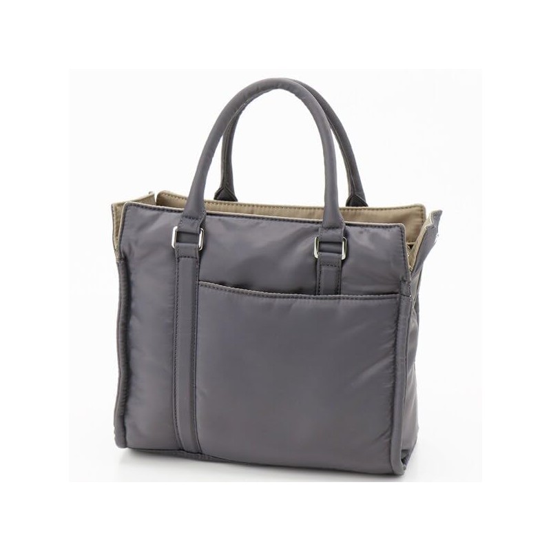 Isaac Twill Nylon Square Tote Bag, S Size, beige (21),