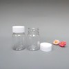 12PCS 15ML 0.5OZ Transparent Empty Pill Bottles with White Screw