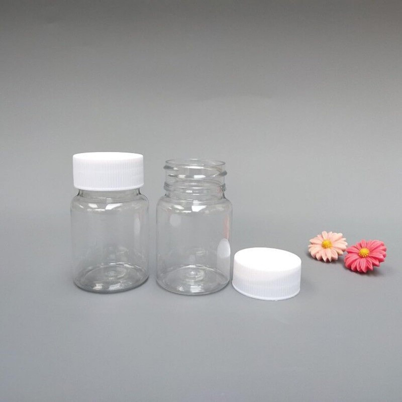 12PCS 15ML 0.5OZ Transparent Empty Pill Bottles with White Screw