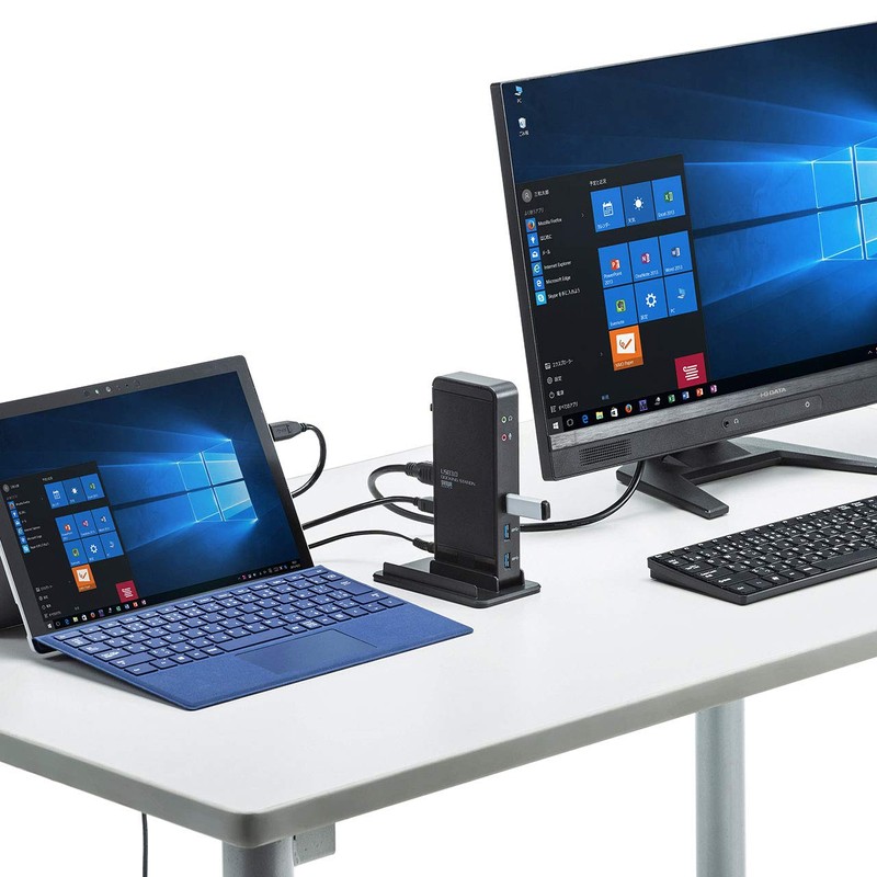 Sanwa Supply USB-C VDK3 USB 3.0 Docking Station with Tablet